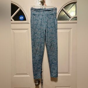 Reebok Kids Teal Alphabet Print Leggings